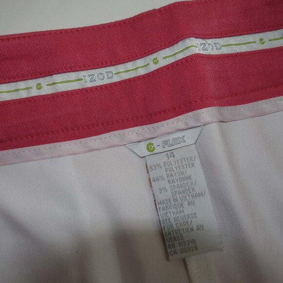 Izod Women's G-Flex Skort Size 14 NWT Pink UPF 40 Inner Shorts Golf Skirt - Picture 2 of 6